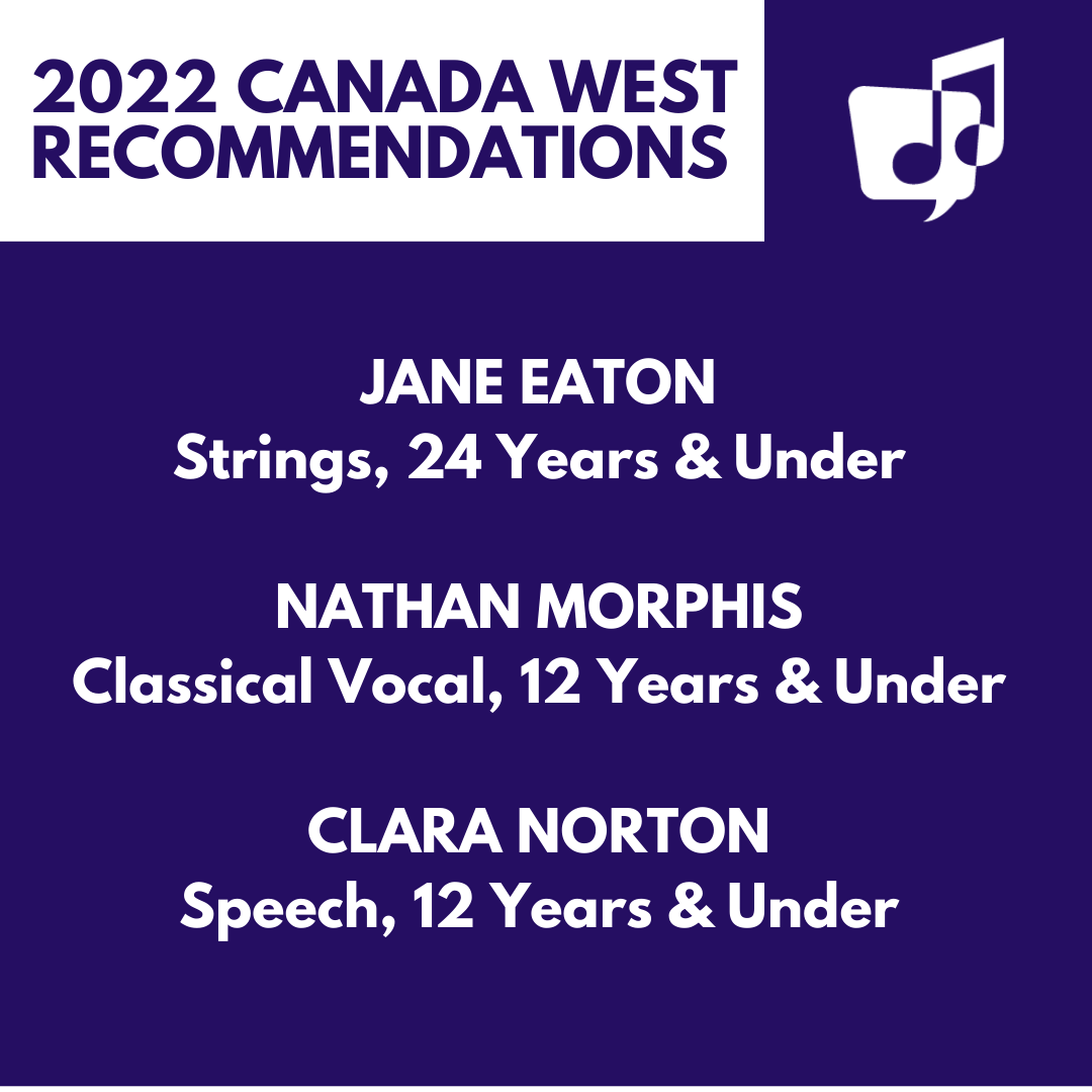 2022 Canada West Recommendations